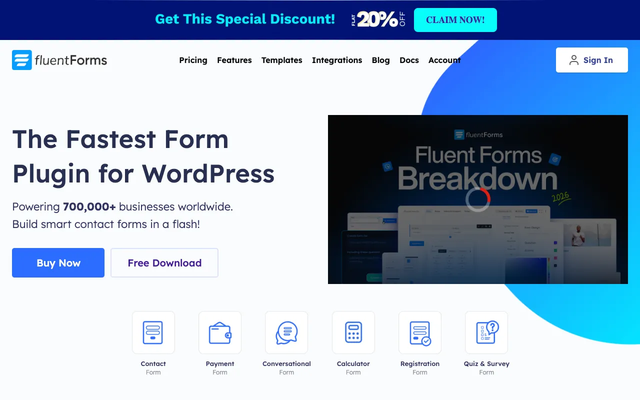 Gravity Forms homepage