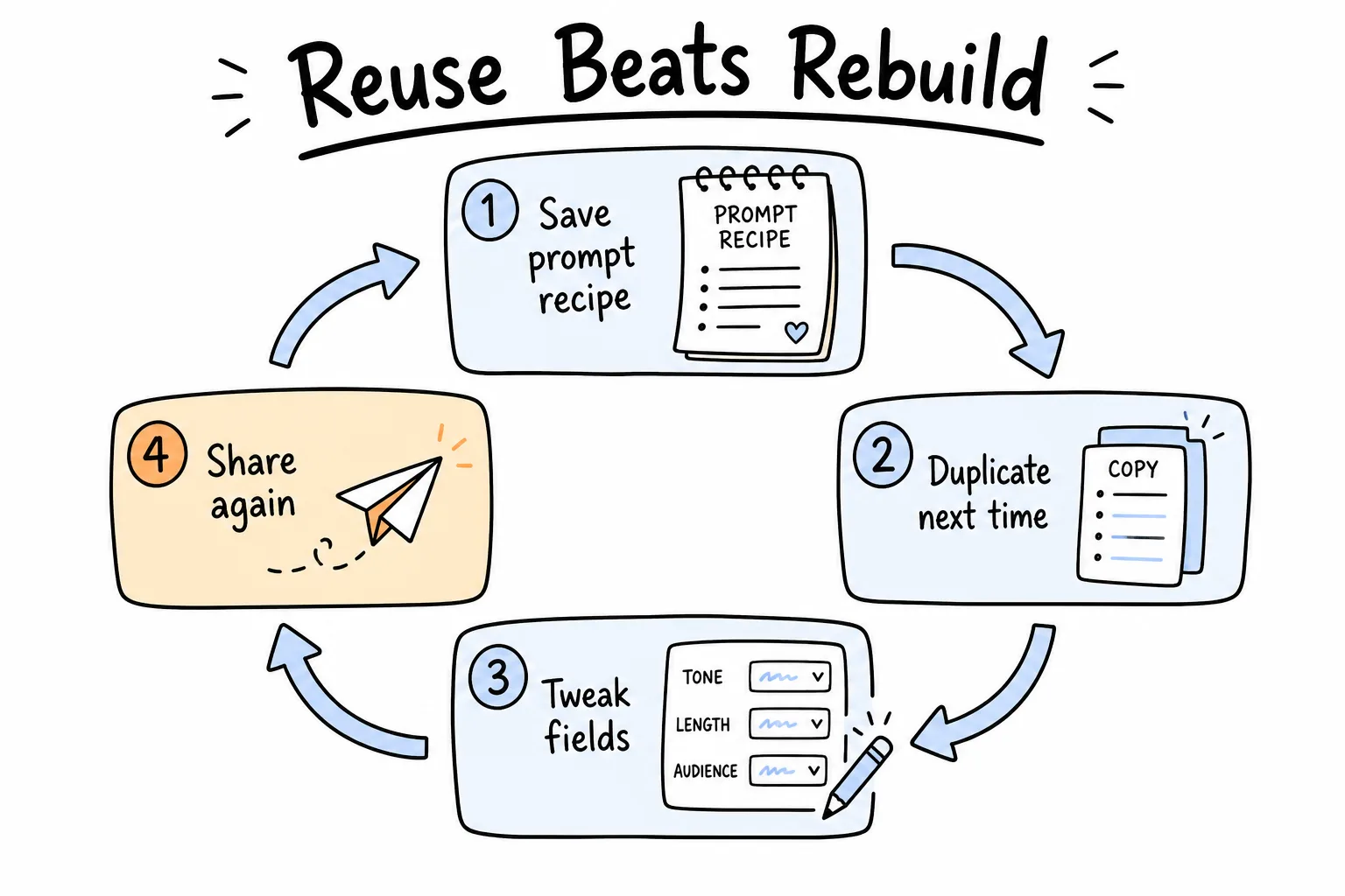 Reuse beats rebuild loop