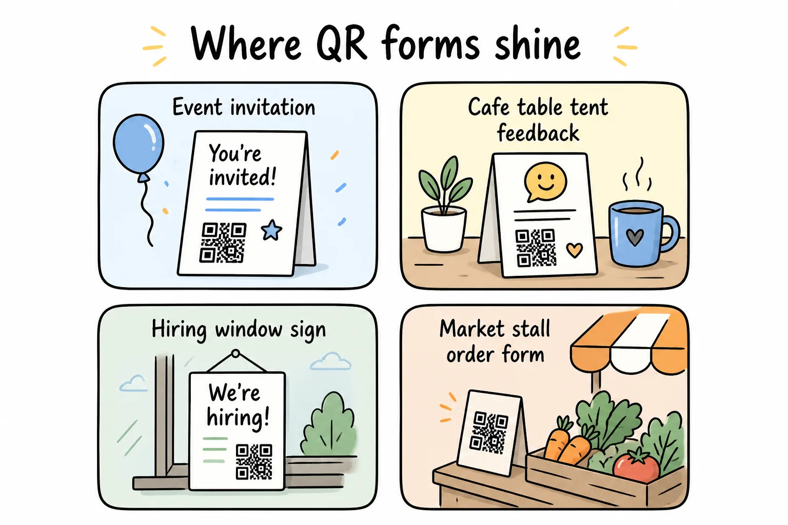 Where QR forms work in the real world