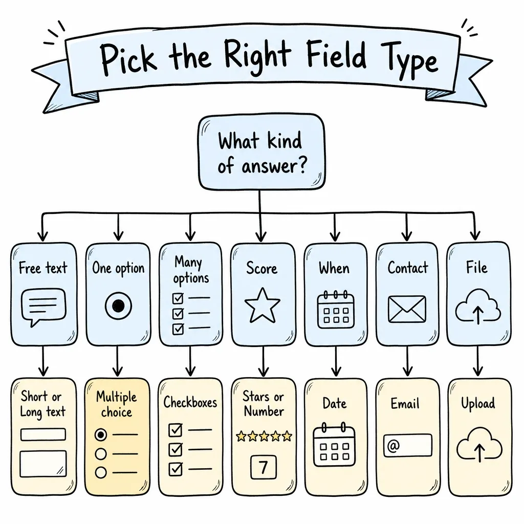 Decision tree for picking field types