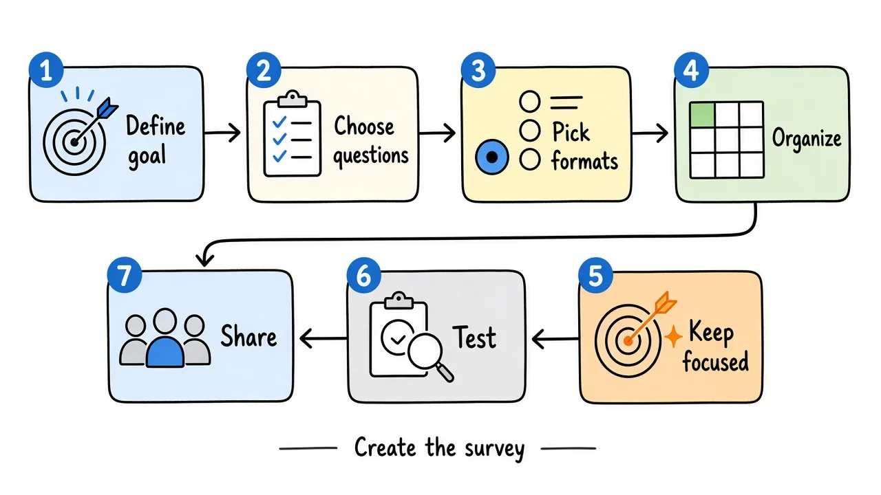 Seven steps to create a student survey
